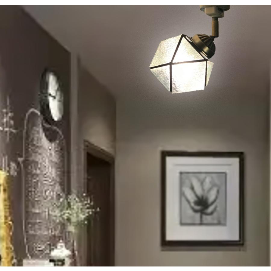 シーリングライト スポットライト ガラス ステンドグラス E17 1灯 天井