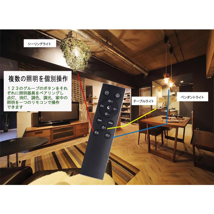 調光調色LED電球 E26口金 10W リモコン付き 60W相当 電球色 昼光色