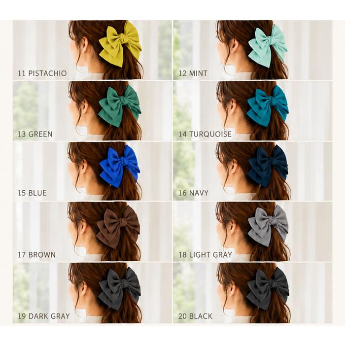 バレッタ レディース リボンバレッタ ヘアアクセサリー ヘアー