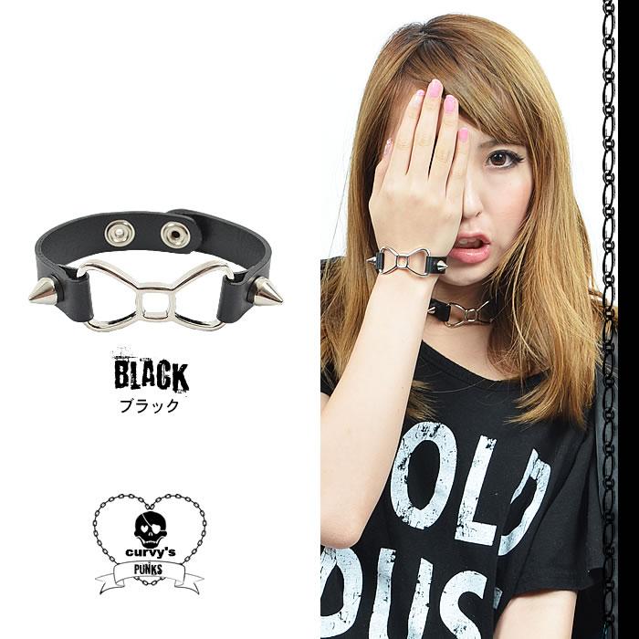 ブレスレット ブレス アクセサリー ジュエリー メタル スタッズ リボン