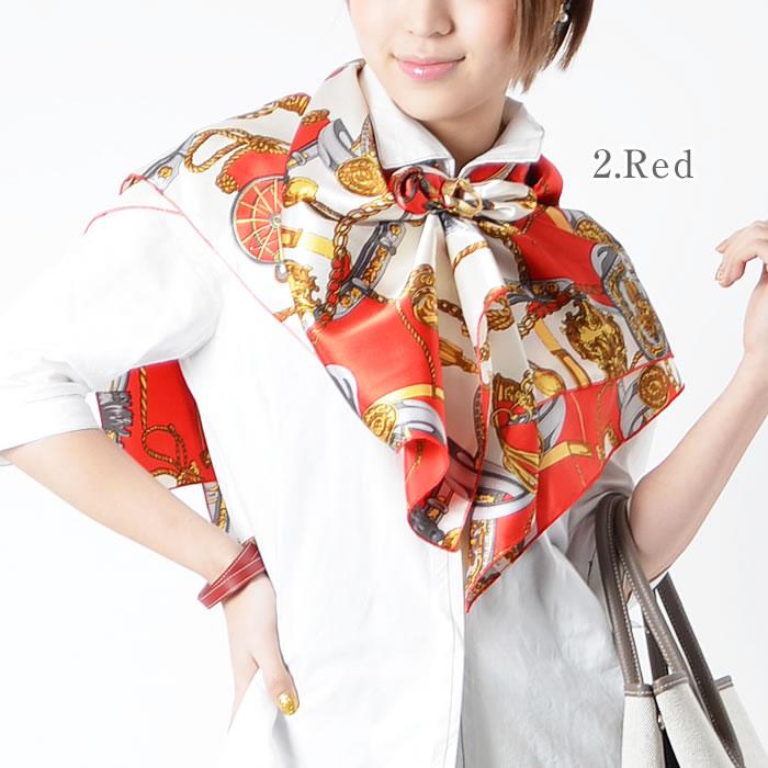 スカーフ 大判 大判スカーフ 馬車柄 クラシカル 卒業式 入学式 結婚式