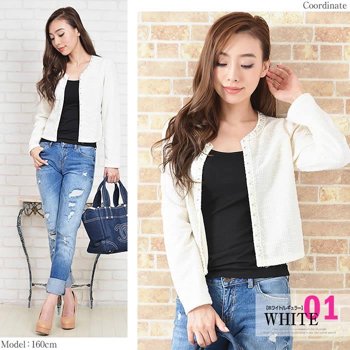 ジャケット レディース 春夏 ツイードジャケット カジュアル 薄手 カーディガン ショート 長袖 洗える | ブランド登録なし | 11