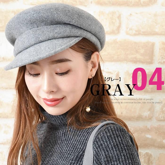 キャスケット レディース ウール 帽子 ハット シンプル 紫外線対策 uv