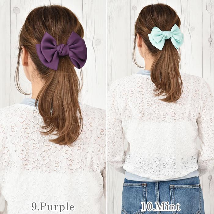 バレッタ ヘアゴム セット リボン バレッタ ヘアゴム ポニーフック ヘアアクセサリー 髪飾り