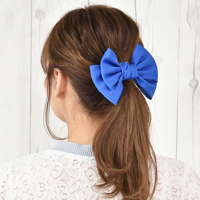リボン バレッタ ヘアゴム ポニーフック ヘアアクセサリー 髪飾り
