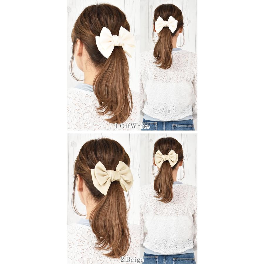 リボン バレッタ ヘアゴム ポニーフック 小さめ 卒業式 ヘア