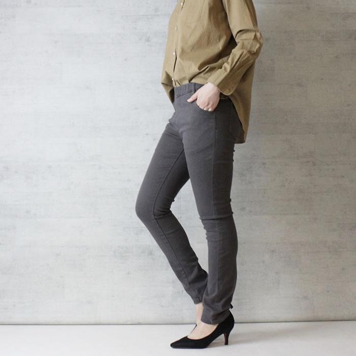 (5営業日以内入荷) スキニーパンツ レディース ツイル ウエストゴム 大きいサイズ LARU ラルー | ブランド登録なし | 18