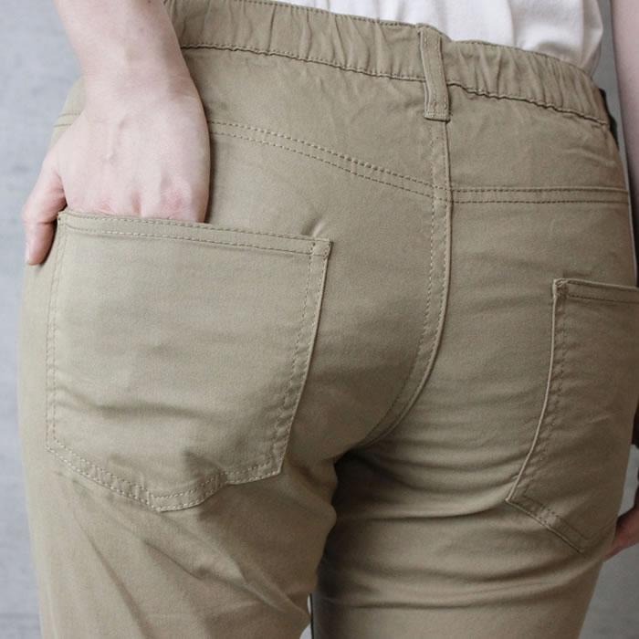 (5営業日以内入荷) スキニーパンツ レディース ツイル ウエストゴム 大きいサイズ LARU ラルー | ブランド登録なし | 14