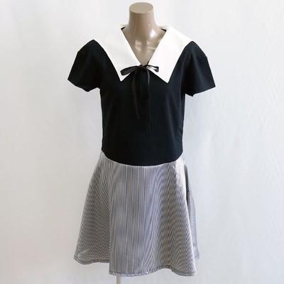 16春夏セール商品50 Off 2周年記念イベントが Chubby Gang 150cm 取り外しリボンつきセーラーカラーワンピース