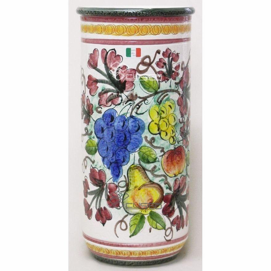 イタリア製　傘立て　インテリア 楽天市場】イタリア製 傘立て 陶器 ボタニカル柄 手彩色 傘立て