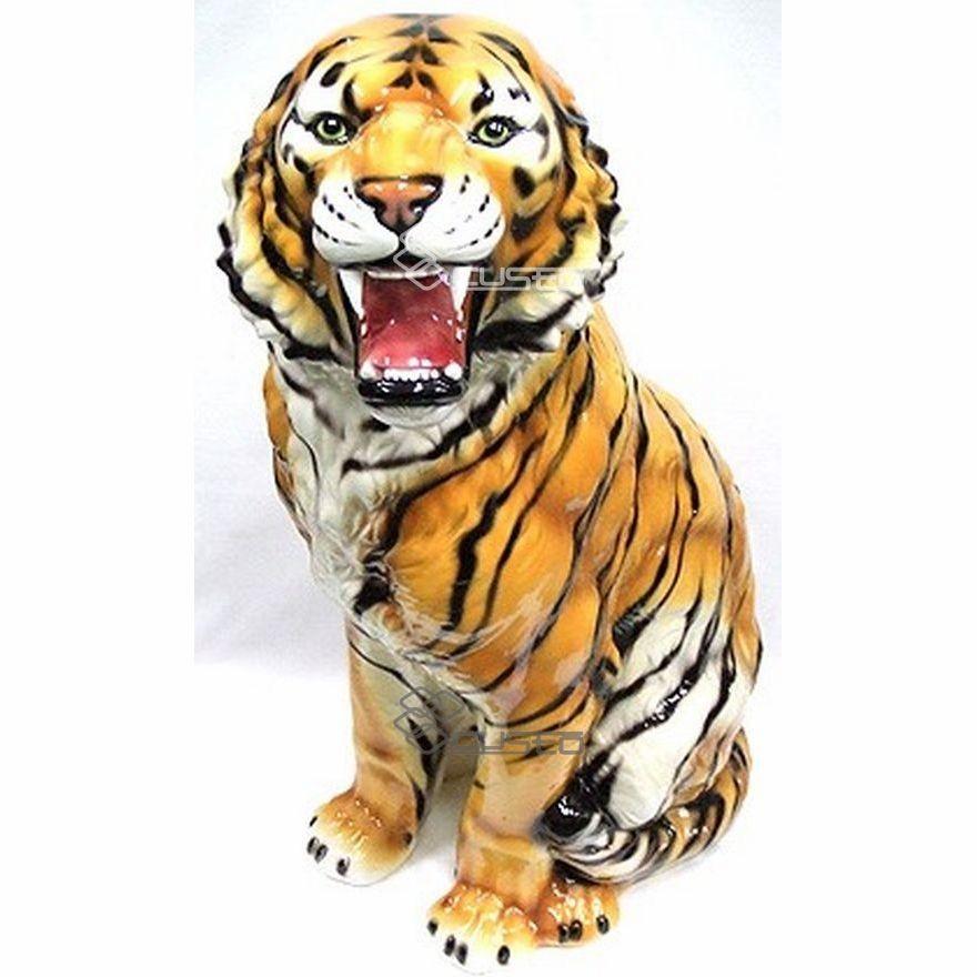 置物 動物 タイガー インテリア オブジェ イタリア ヨーロッパ 陶器