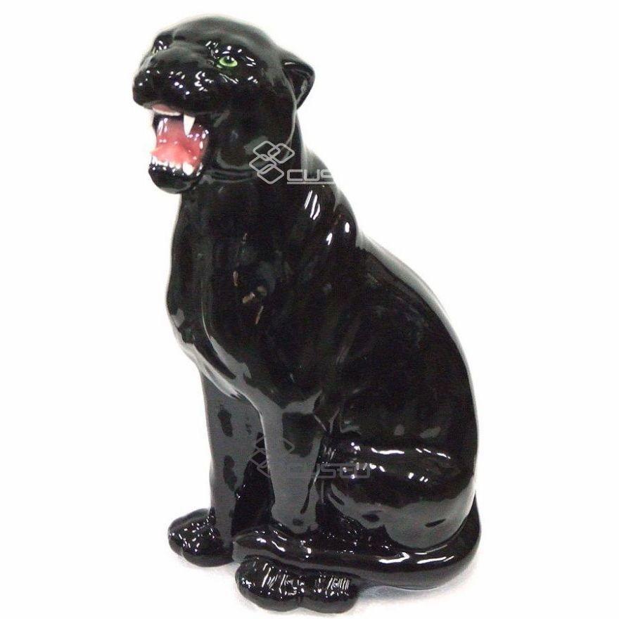 置物 動物 黒ヒョウ インテリア オブジェ イタリア置物 インテリア雑貨 