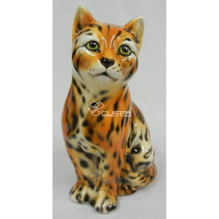 イタリア製　猫置物 置物 動物 山猫 インテリア オブジェ インテリア雑貨 イタリア置物
