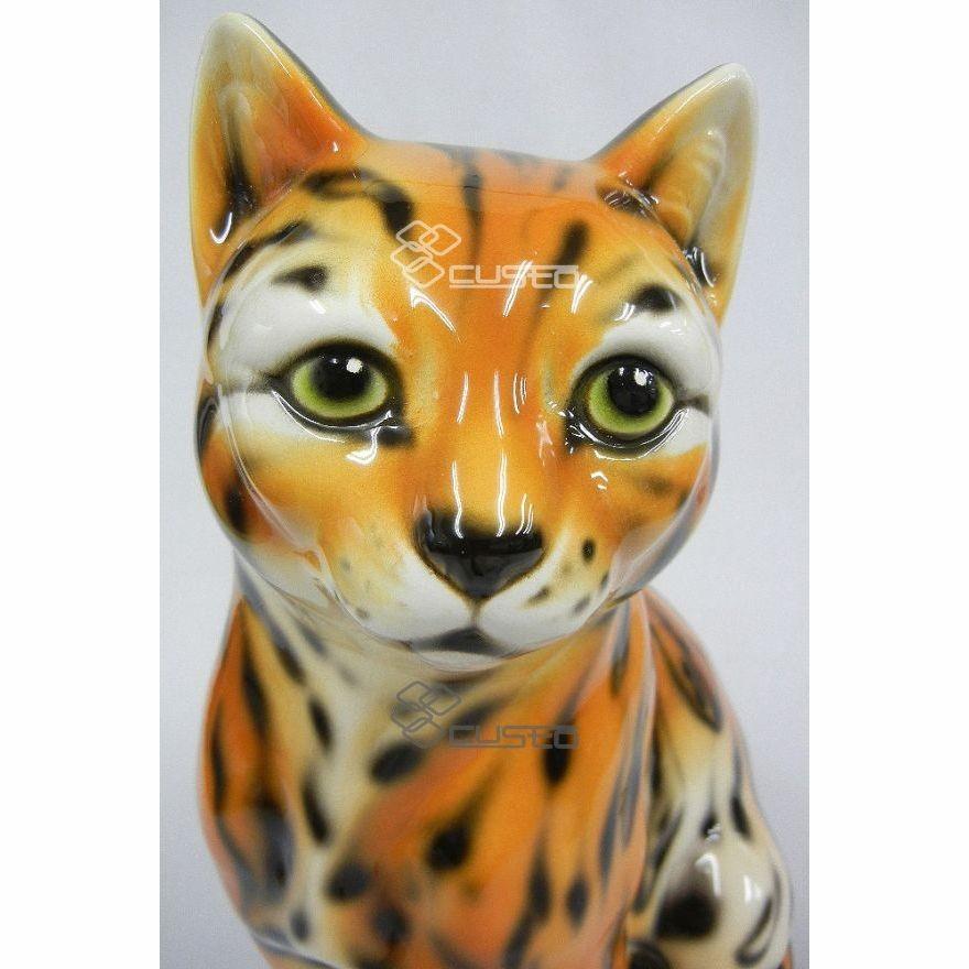 置物 動物 山猫 インテリア オブジェ インテリア雑貨 イタリア置物