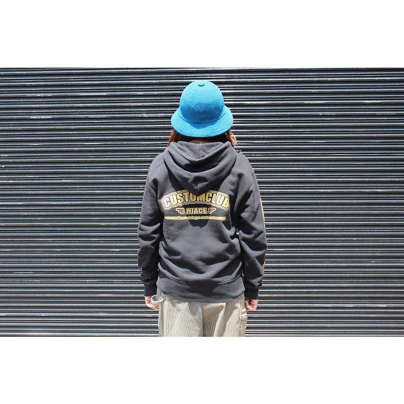 ハイエースカスタムクラブ　オリジナル黒パーカー　服　パーカー
