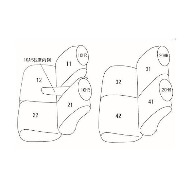 クラッツィオ シートカバー eKスペースカスタム B11A オーバー ステッチ OVER STiTCH EM-7510 シート 内装 | Clazzio | 01