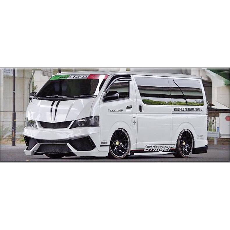 ハイエース 200系 4型 3点セット キット 未塗装 SADカスタムジャパン S.A.D CUSTOM JAPAN STINGER ...