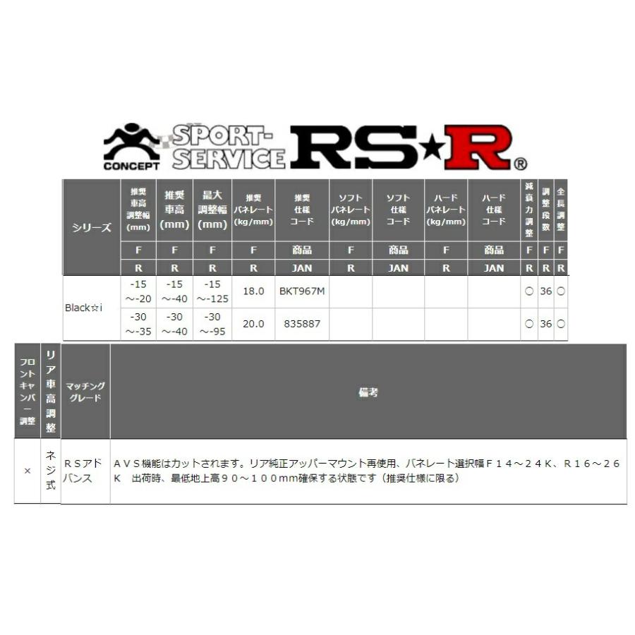 RSR クラウンハイブリッド AZSH20 車高調 リア車高調整: ネジ式