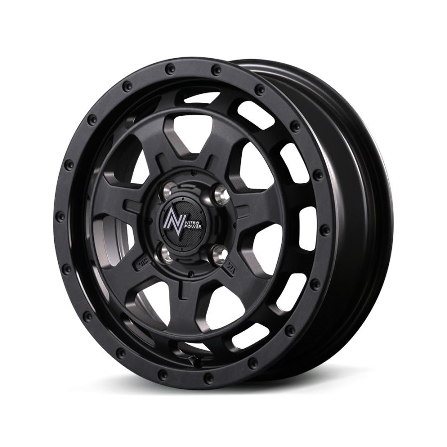 マルカサービス 14インチ 4H100 4.5J+45 4穴 ナイトロパワー M7