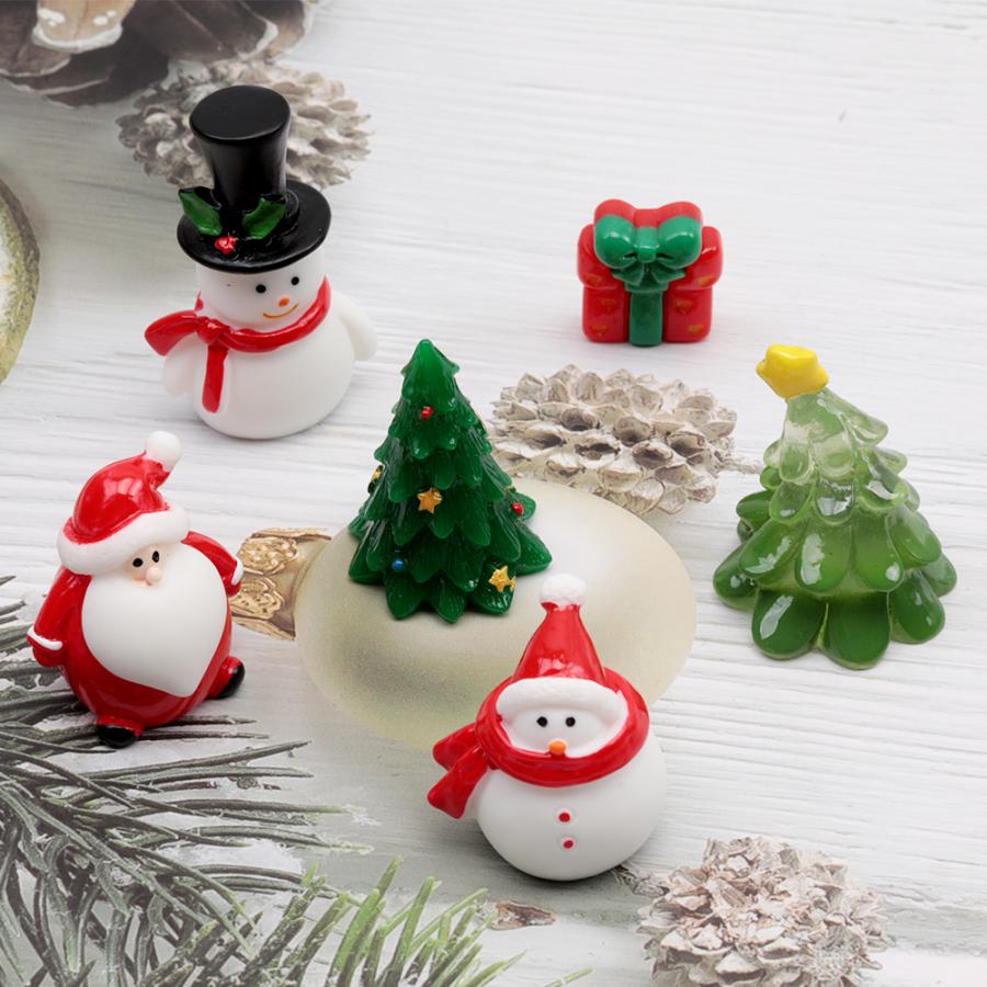 ミニチュア クリスマス ツリー サンタクロース 雪だるま 装飾 小物