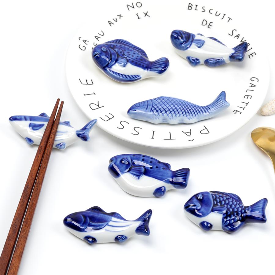 箸置き 陶器 セラミック 魚 ダックスフント 箸枕 箸台 （1ヶ