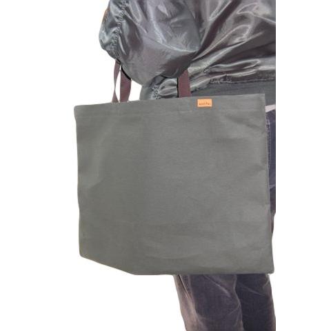 [エコライフ] A3 横型マチ0cm BTO エコバッグ 日本製 想定重量5kg 弱撥水 帆布 8号 | 