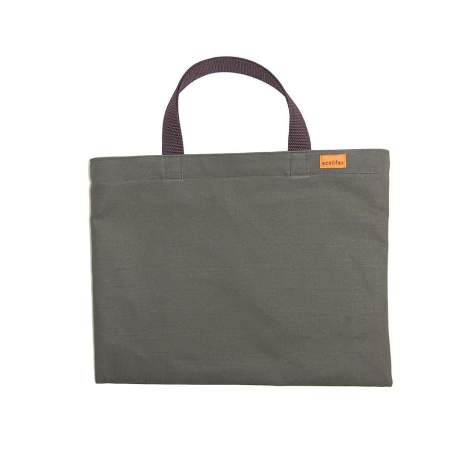 [エコライフ] A4 横型(M) マチ0cm BTO エコバッグ 日本製 想定重量3kg 弱撥水 帆布 8号 |  | 01