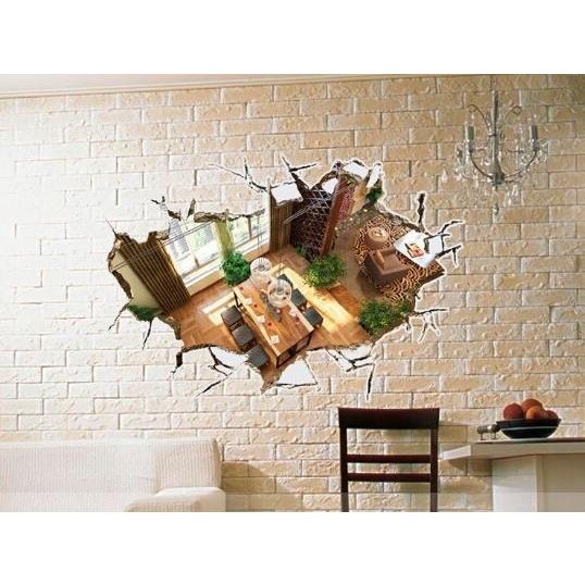 ウォールステッカー 3D トリックアート No.002 食卓 壁紙 インテリア