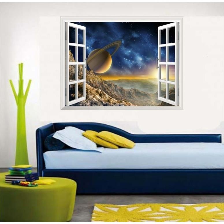 ウォールステッカー 3D トリックアート No.009 宇宙G 壁紙 インテリア