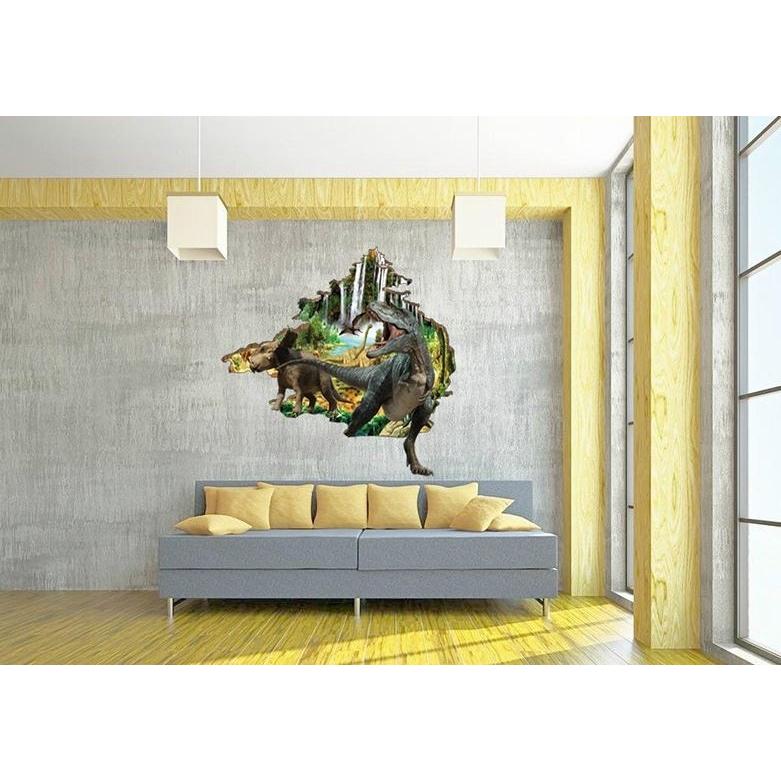 ウォールステッカー 3D トリックアート No.017 恐竜B 壁紙 インテリア