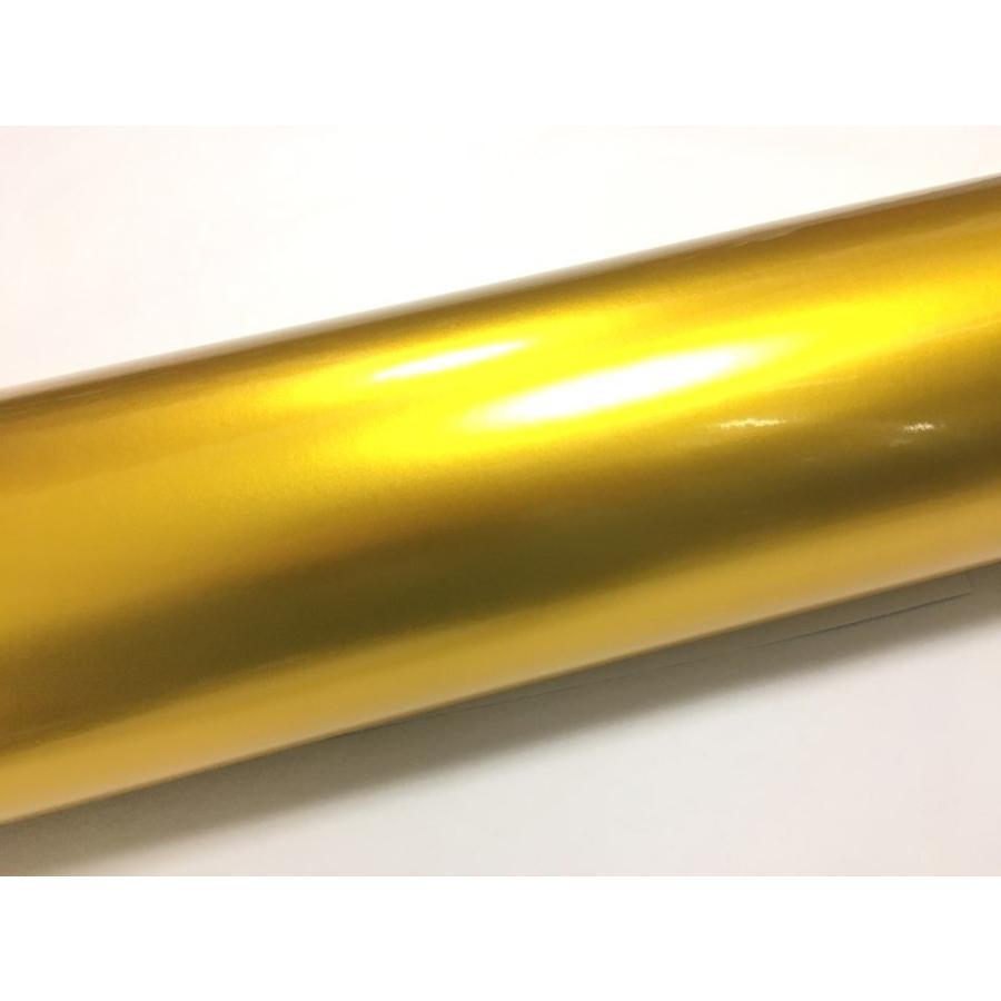 カーラッピングシート 高品質 メタリック ゴールド 金色 152cmx80cm 箱