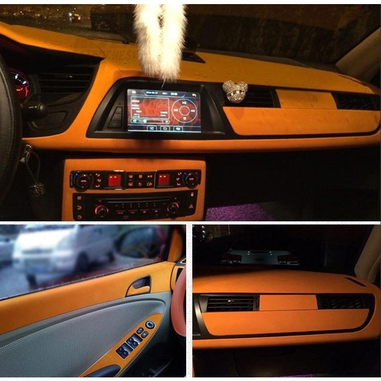 ラッピングシート アルカンターラ 高級 スエード オレンジ 橙色