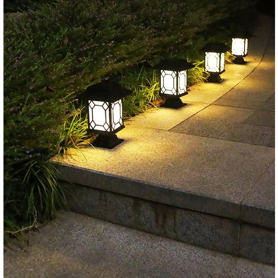 ソーラーライト 3個セット SR-1 480mm×135mm×135mm 門柱灯 自動点灯