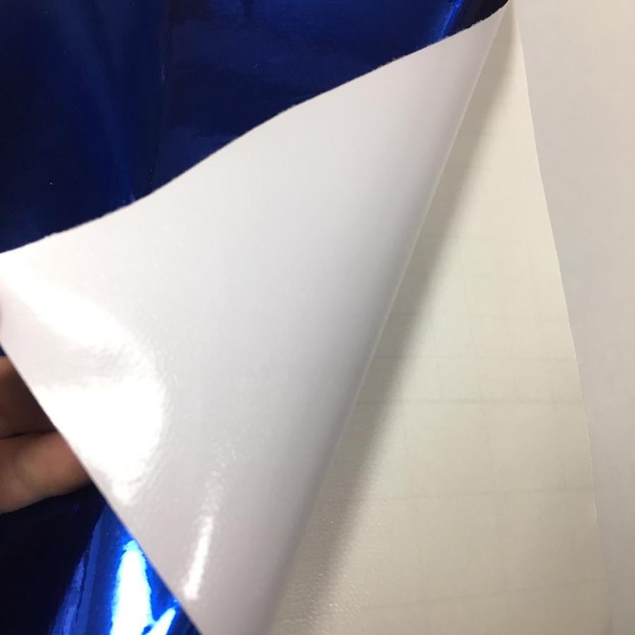 ラッピングシート メッキ ブルー 青色 152cmx500cm 箱付 保護フィルム付 裏溝 外装 内装 スキージ(ヘラ)付き 5m 5メートル_2