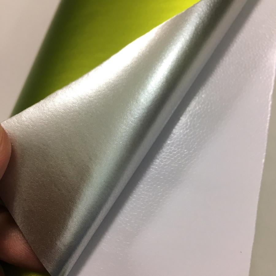 ラッピングシート マットメタリック 蛍光イエロー 152cmx500cm スキージ（ヘラ）付き 箱付 アイス系 艶消し 耐熱耐水 裏溝付 内装 外装 5m 5メートル_2