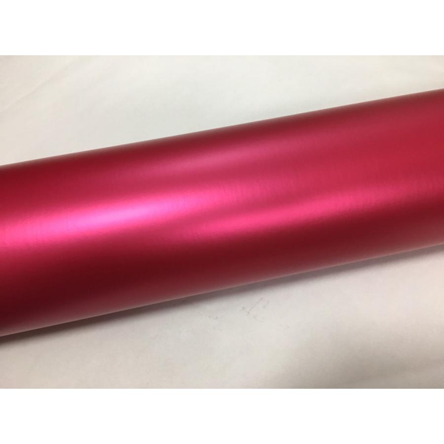 ラッピングシート マットメタリック ピンク 152cmx500cm スキージ（ヘラ）付き 箱付 アイス系 艶消し 耐熱耐水 裏溝付 内装 外装 5m 5メートル_1