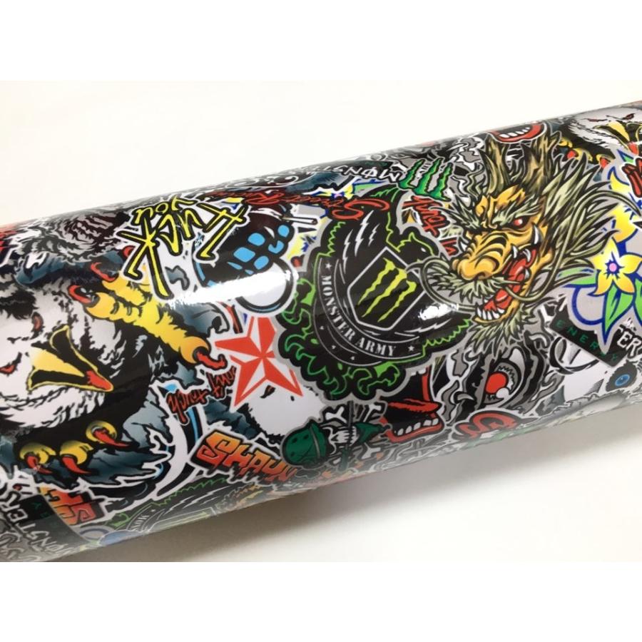 カーラッピングシート ステッカーボム S1 152cmx300cm スキージ（ヘラ