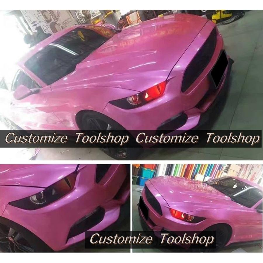 カーラッピングシート 艶あり ハイグロス メタリック パール ピンク 桃色 152cmx0cm 箱付 外装 内装 カッティングシート 保護フィルム付き スキージ付き Shs07 0 Customize Tool Shop 通販 Yahoo ショッピング