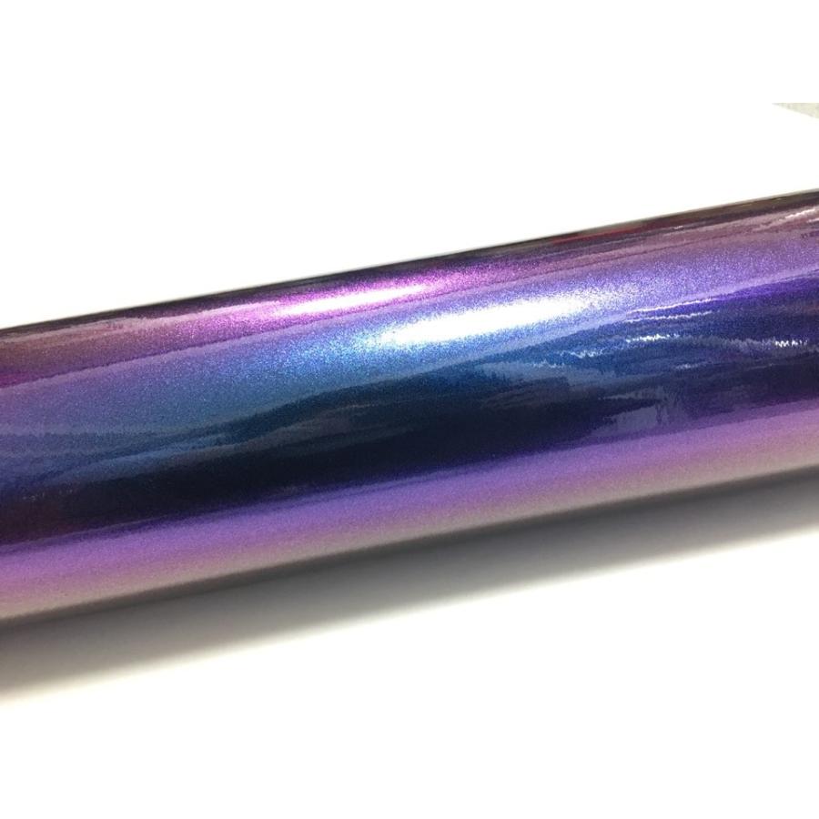 カーラッピングシート 高品質 艶あり マジョーラ パール パープル 紫色