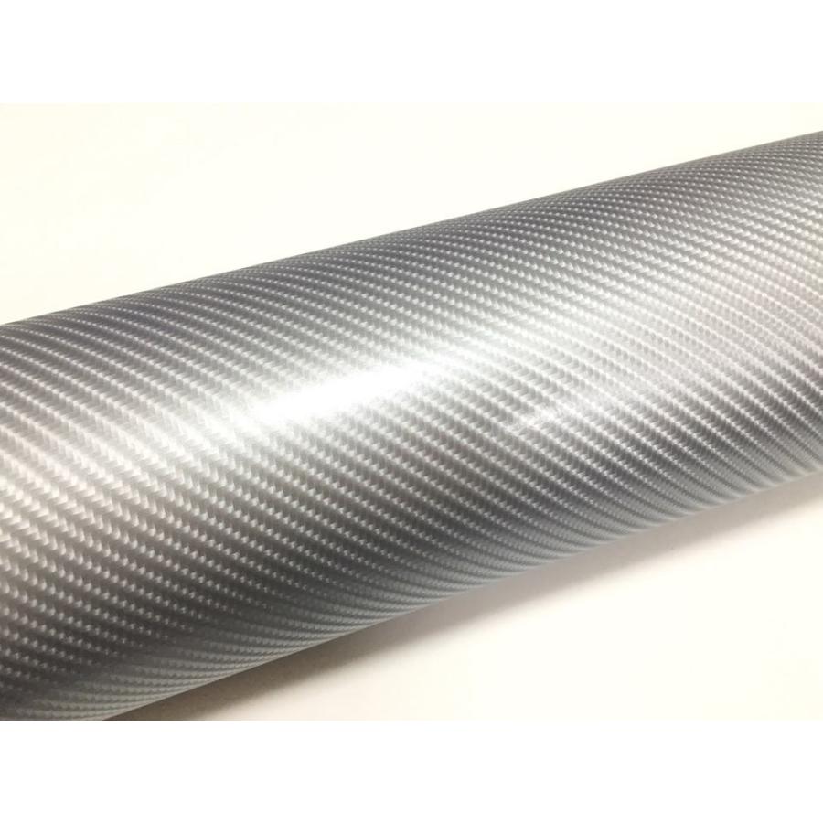 4Dカーボンシート 銀色 シルバー 152cmx50cm 箱付 送料無料