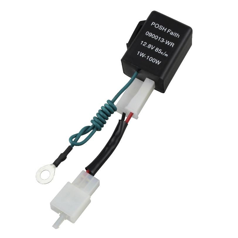 POSH☆12V 電球/LED/ワイドワット/ウィンカーリレー L型2端子 POSH☆12V 電球/LED/ワイドワット/ウィンカーリレー L型2端子