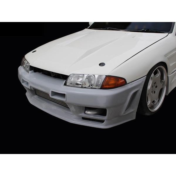 スカイライン HCR32 R32 フロントバンパー  H1/5〜H5/8 FRP 未塗装 社外品 SKYLINE 日産 ニッサン NISSAN エアロ｜customland2｜03