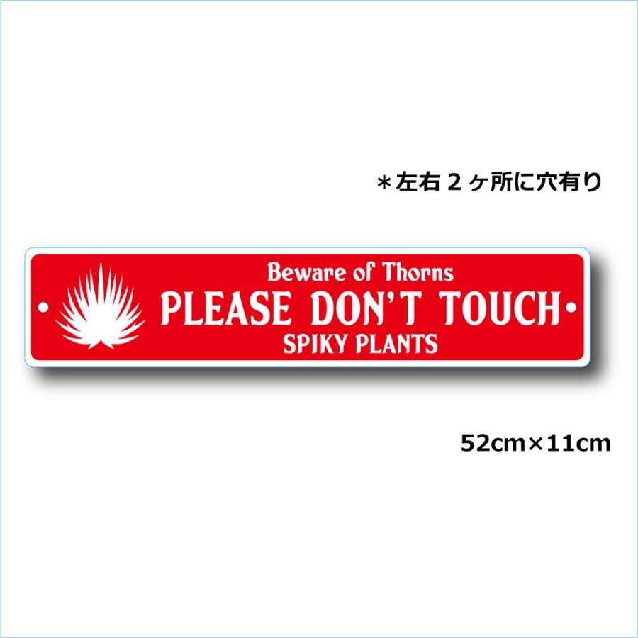 ガーデンサインプレート ドライガーデン 52cm＊11cm 「SPIKY PLANTS 横長RD」 |  | 01