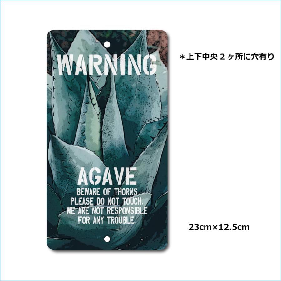 ガーデンサインプレート ドライガーデン 23cm＊12.5cm WARNING AGAVE |  | 01