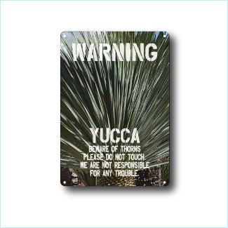 ガーデンサインプレート ドライガーデン 36cm＊25cm WARNING YUCCA | 
