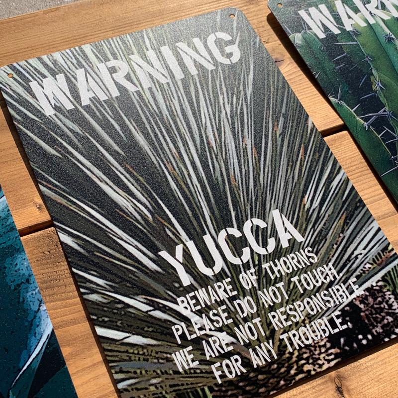 ガーデンサインプレート ドライガーデン 36cm＊25cm WARNING YUCCA |  | 02