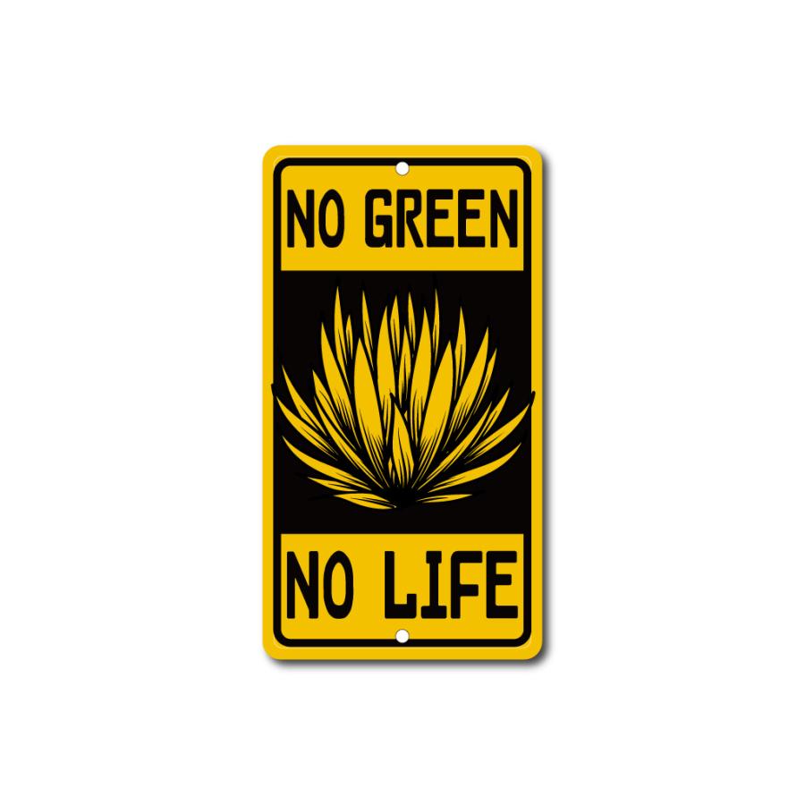 ガーデンサインハウスプレート ドライガーデン 23cm＊12.5cm NO GREEN NO LIFE C | 