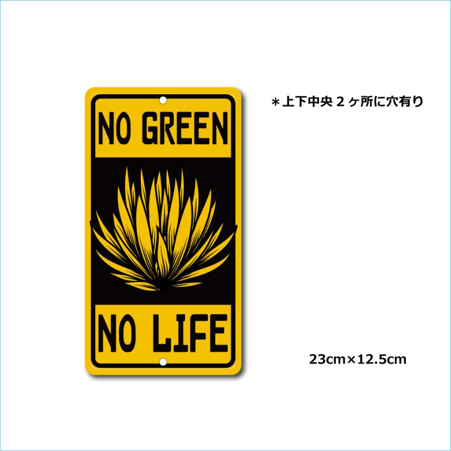 ガーデンサインハウスプレート ドライガーデン 23cm＊12.5cm NO GREEN NO LIFE C |  | 01