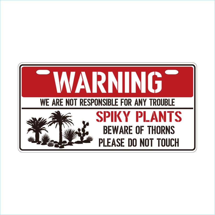 ガーデンサインプレート ドライガーデン 30cm＊15cm WARNING RD | 