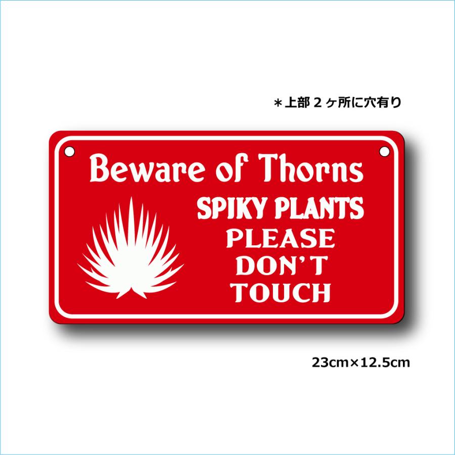 ガーデンサインプレート ドライガーデン 23cm＊12.5cm 「SPIKY PLANTS 横RD」 |  | 01